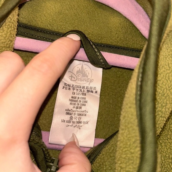 DisneyLand Resort Mickey Mouse Fleece Full Zip Jacket, Green - Picture 5 of 7